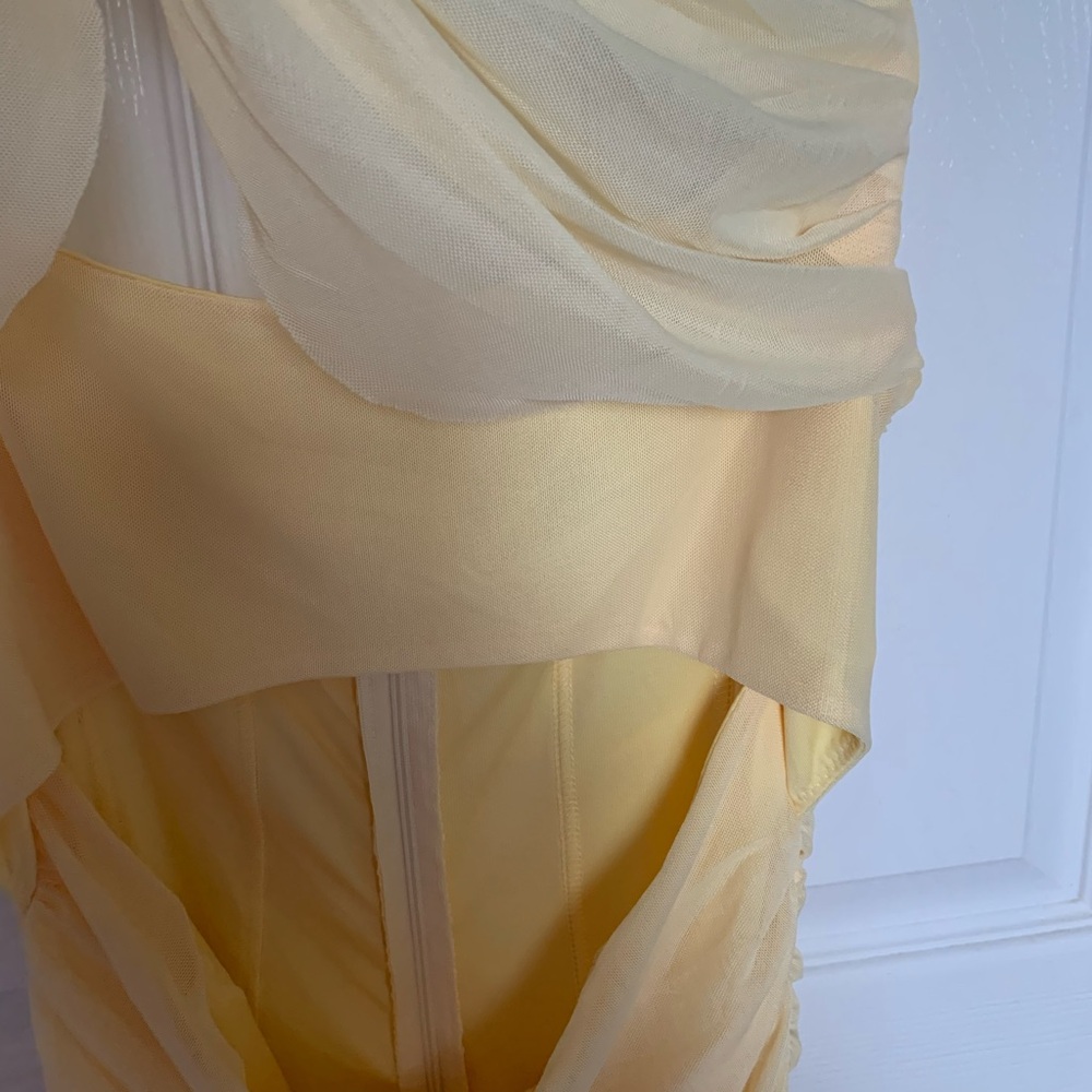 Oh Polly Corsica Embellished Bodycon Cut Out Summer Yellow 💛 - Picture 9 of 15